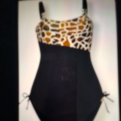 feel good Damen Einteiler Badeanzug Bademode schwarz schoko Gr. 44 D NEU