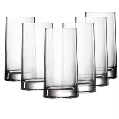 Luigi Bormioli Veronese Highball Glasses Set of 6   14.5 oz Clear