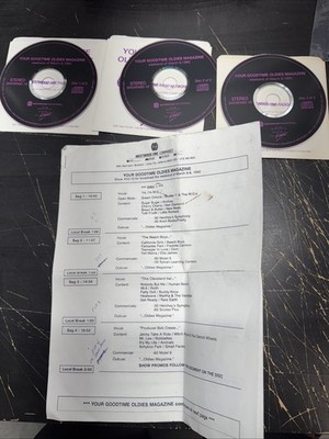 Westwood One Radio CDs March 6-1992  CD Set Of 3 W/ Cue Sheets Show#92-10
