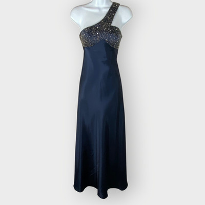 Vintage Y2K 90s Bee Darlin Formal Baby Doll Slip Dress | 1/2 | Blue | Fairy HOCO