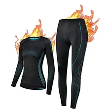  Thermal Underwear Base Layer Long Johns for Cold Weather Large Classic Blue