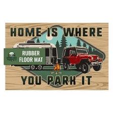 Rivers Edge Products Rubber Door Mat, 26" x 17" Anti-Slip Indoor or Outdoor