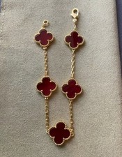 pulsera plata 925 chapada en oro 15mm cornalina roja