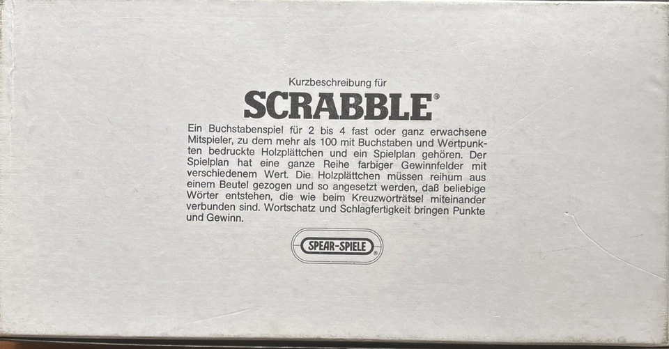 Scrabble - Das weltbekannte Kreuzwortspiel Spear-Spiele Vollständig Vintage HOLZ - Bild 2 von 3