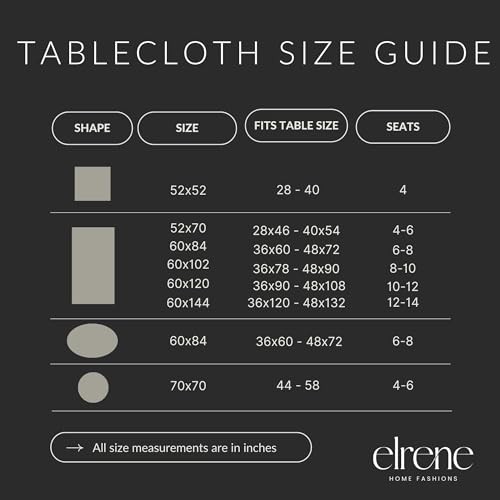 Home Fashions Caiden Elegance 70" x 52" (Rectangular) White Tablecloth (1) - Picture 6 of 7