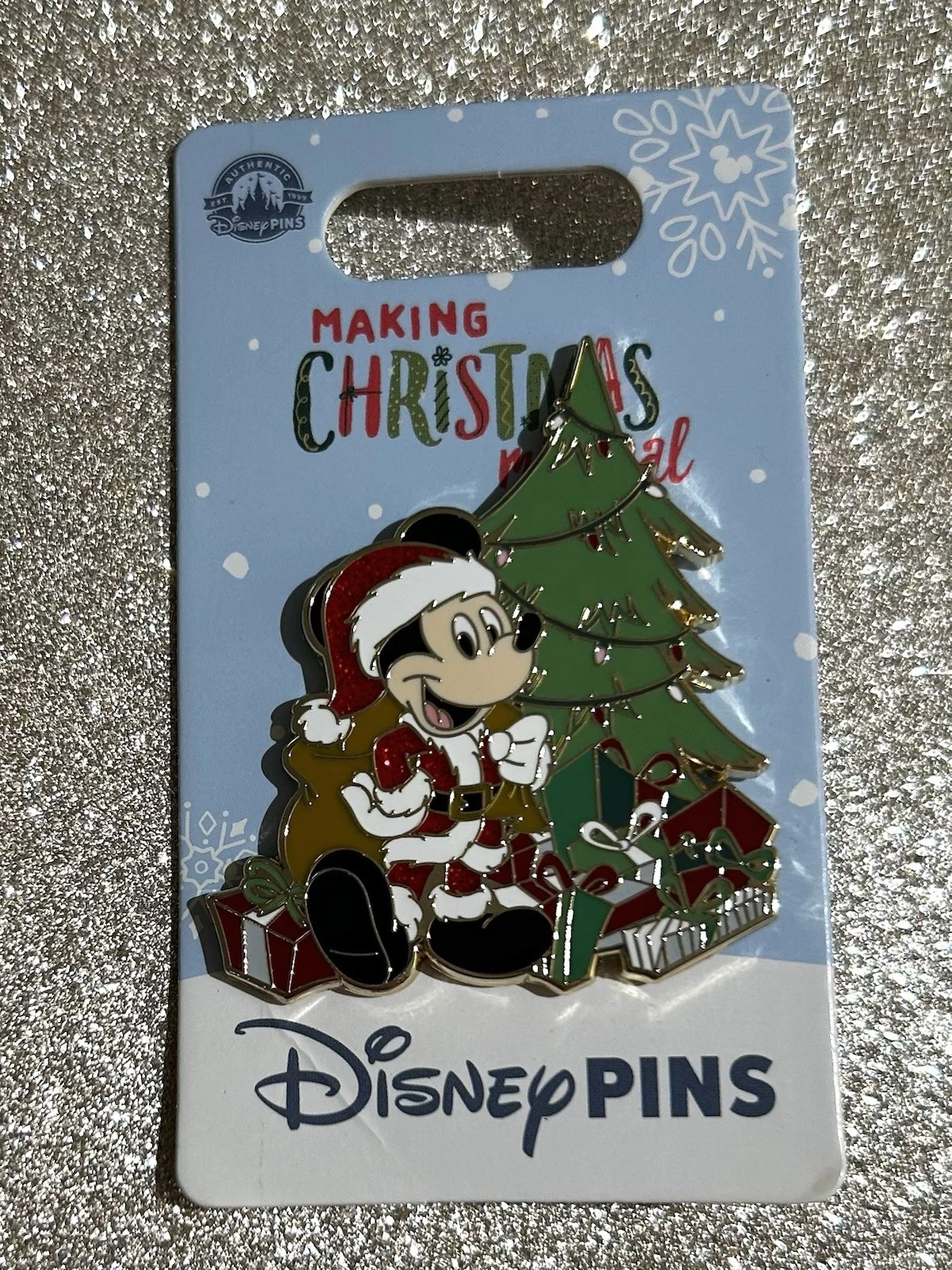 Micky Mouse With Christmas Tree Disney Parks Making Christmas Magical Pin