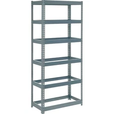 Boltless Extra Heavy Duty Shelving 36"W x 12"D x 84"H 6 Shelves No Deck