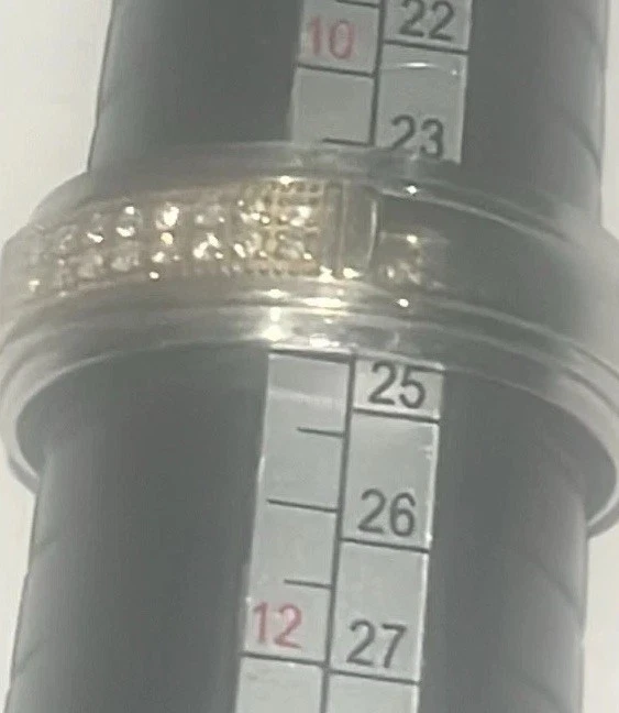 Anillo de diamantes chapado en oro de acero inoxidable talla 11 6 mm para hombre ajuste cómodo Foto 2 de 4