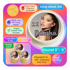 Ariana GrandeEdible Icing Cake Topper HD Personalised Birthday 6"-8", Cupcakes