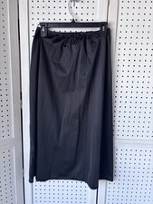 Vanity Fair Style 11-711 Midi Slip Skirt Black Nylon Women's M 30"