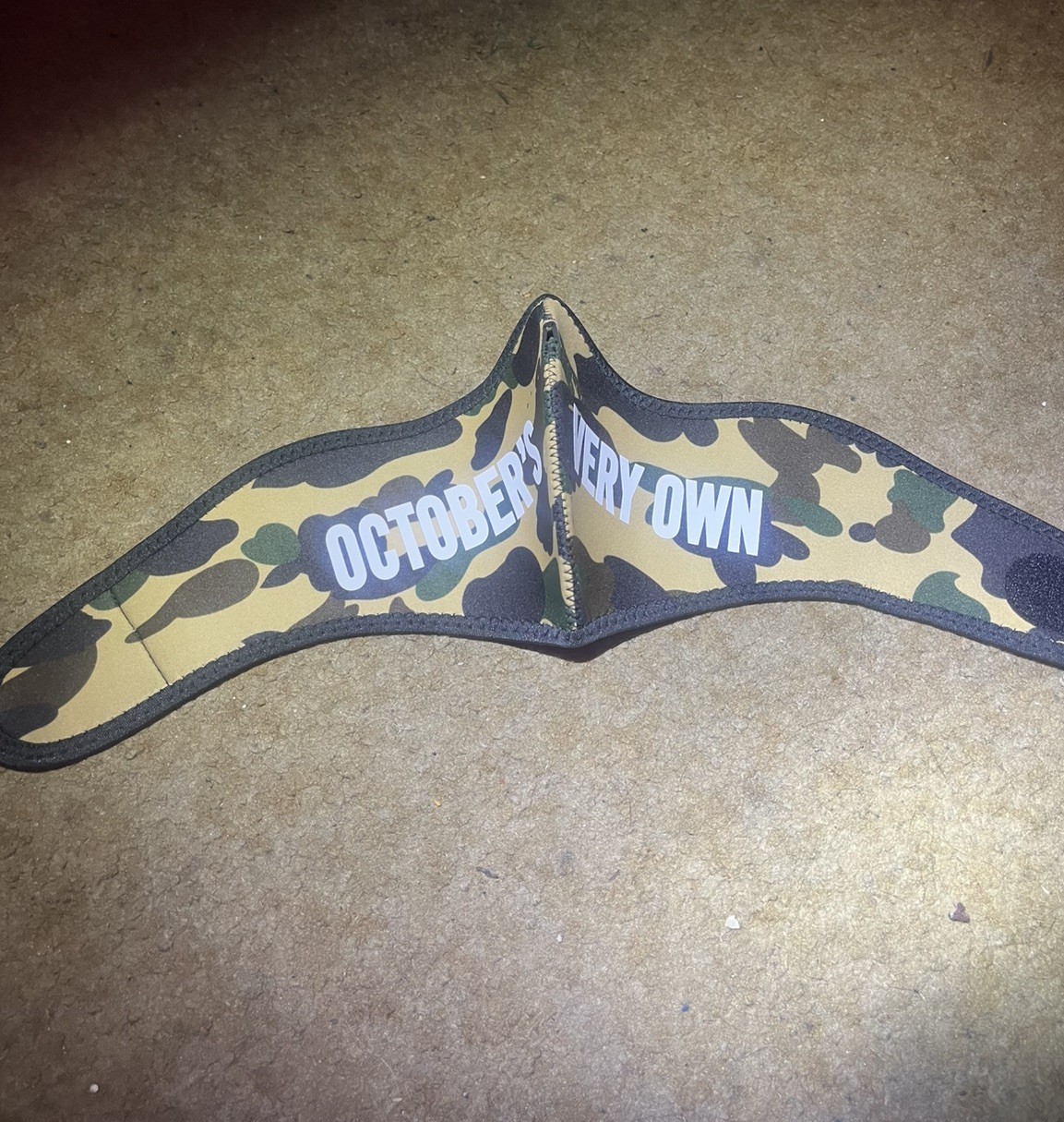 Bape x OVO Yellow 1st Camo Face Mask thumbnail 2