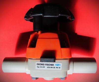 DIAPHRAGM VALVE GEORG FISHER TYPE 315 PP d25  DN 20  PN 10 SWISS MADE, NEW