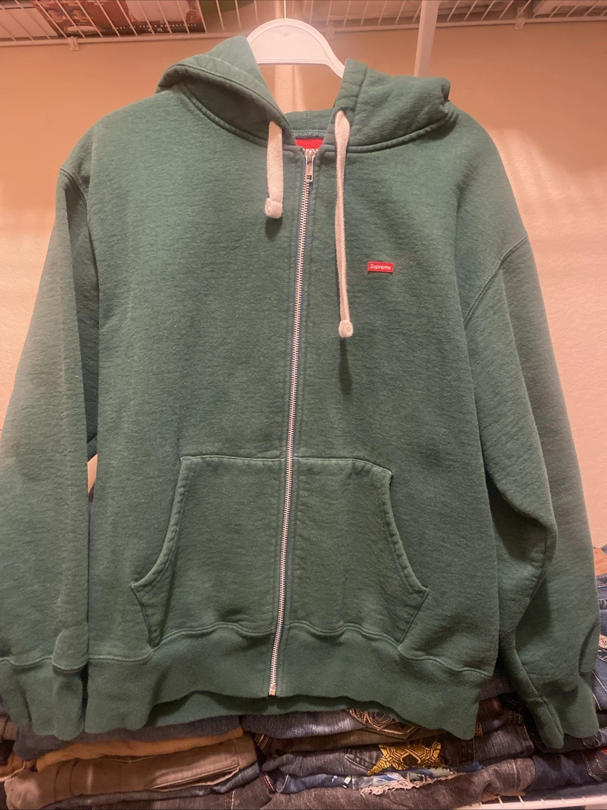 Sweat à capuche zippé Supreme petite boîte logo taille medium 