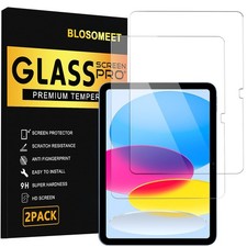 2-Pack Tempered Glass Screen Protector for iPad 11th A16 11"  10th Gen 10.9"  