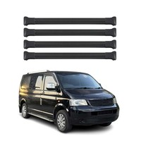 DachträGer FüR VW T5 T6 Transporter Multivan Caravelle 2003-24 Alu Schwarz 4Tlg