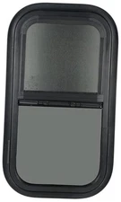 Vertical RV Window2" W x 22" H Tinted Sliding RV Window with Net 12x22in 1