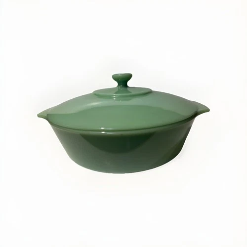 Anchor Hocking Fire King 2000 Jadeite Covered Casserole Dish 2 Quart