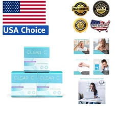 Travel-Friendly Clear C Eyelid Wipes - 90 Individually Wrapped, Soothing Relief