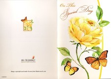 Happy Birthday Card Flowers w/envelope Joy Special Moments