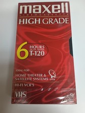 Maxell Video Cassette High Grade T-120 6 Hours 246 min New