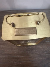 Vintage Versailles Quartz Pendulum Mantel Clock West Germany - Brass Desk Clock