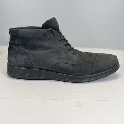 ECCO S Light Hybrid Chukka Boots Mens Size 45 Gray Nubuck Lace Up Casual Shoes