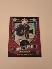 2021 Prizm Draft Picks Micah Parsons Crusade Rookie PURPLE WAVE PRIZM #175