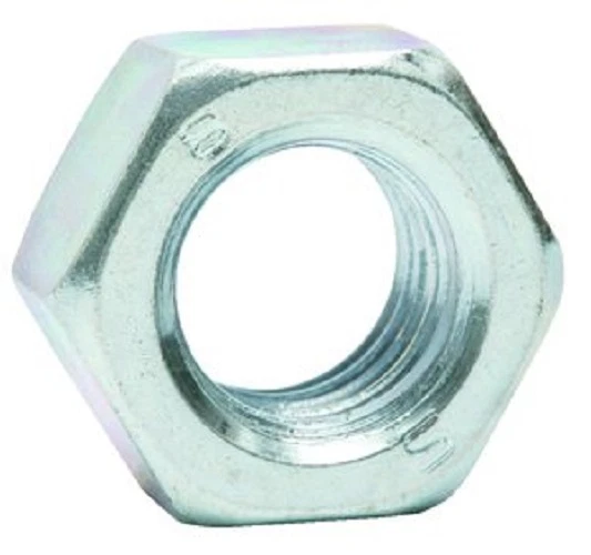 (QTY 50) 8mm-1.25 Metric Coarse Thread Hex Nut Steel Zinc Made in USA M8 NUT