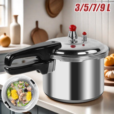 Image of 3/5/7/9L Pressure Cooker Home Dual Handle aluminum Kitchen Catering Cookware UK