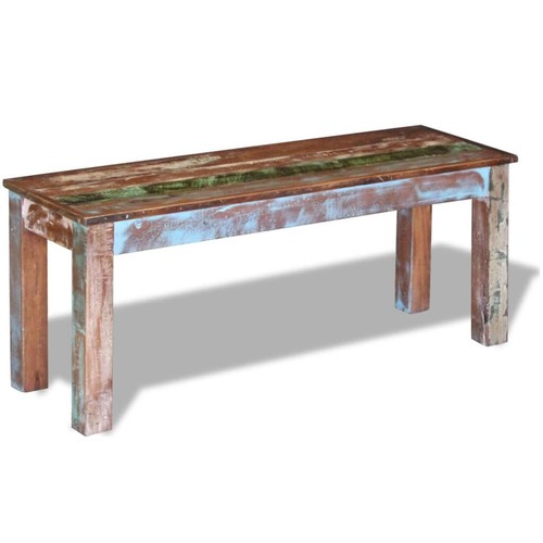 NNEVL Bench Solid Reclaimed Wood 110x35x45 cm - Picture 3 of 8