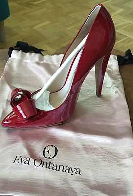 Zapatos Tacon Eva Ontanaya Rojo Novia (Maria Infinitum)