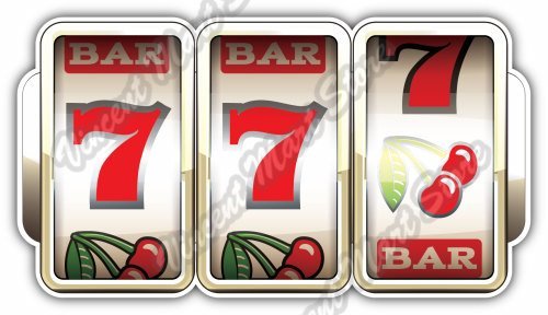 Slot Machine Casino Gambling Las Vegas Car Bumper Vinyl Sticker Decal 6