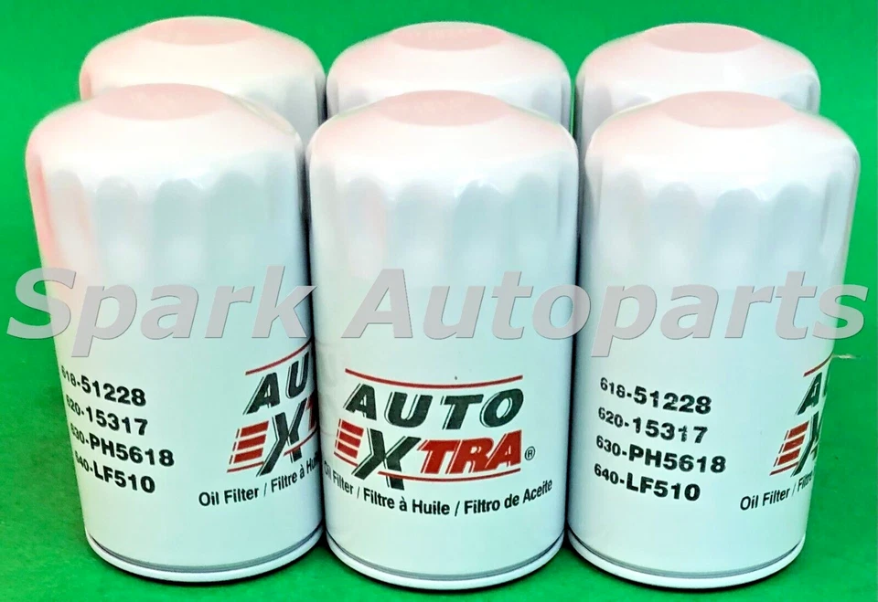 Estuche de 6 filtros de aceite de motor AUTO EXTRA 618-51228 para JAGUAR, LAND ROVER, PH5618 Foto 2 de 3