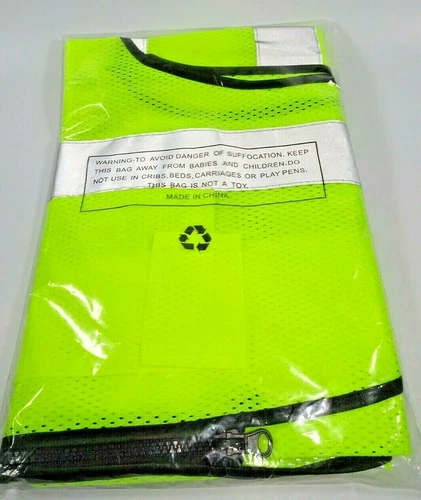 HYCOPROT High Safety Reflective Vest with Pockets & Zipper, (XXXL yellow) image 4