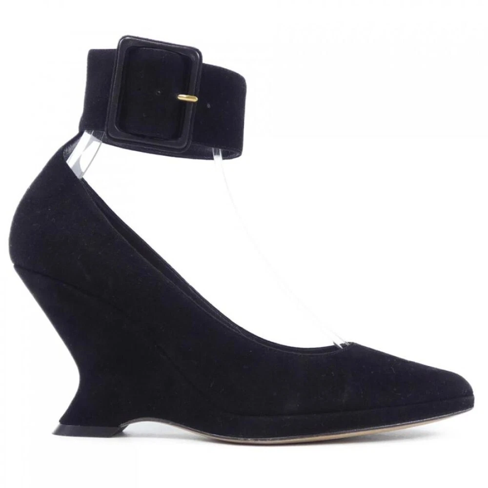Escarpins Christian Dior talon daim noir EU35,5/US5,5 36222c