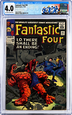 Fantastic Four #43 (1965) CGC 4.0, Mint Case! Custom FF Label ...