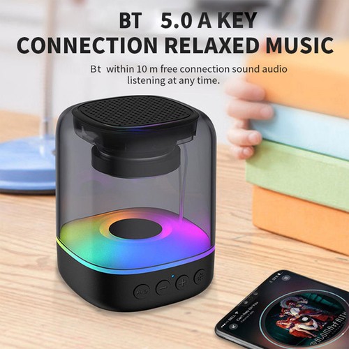 Portable Travel Speaker Colorful RGB Lights Outdoor Gathering Music elegance - Picture 8 of 9