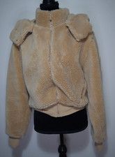 Alo Yoga Foxy Sherpa Zippered Hooded Jacket Camel XS