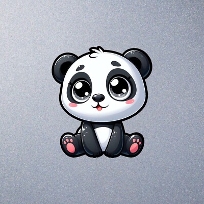 Niedlicher Cartoon Panda Vinyl Auto Aufkleber Abziehbild - Wasserflasche - Laptop - Panda Augen 1