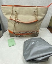 Tous Mothers Love Womens Handbag Canvas With Leather And Snakeskin. New $480