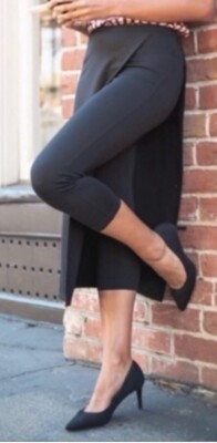 Betabrand Pants Skirt Women 2XL Long Black The Sassiest Panel