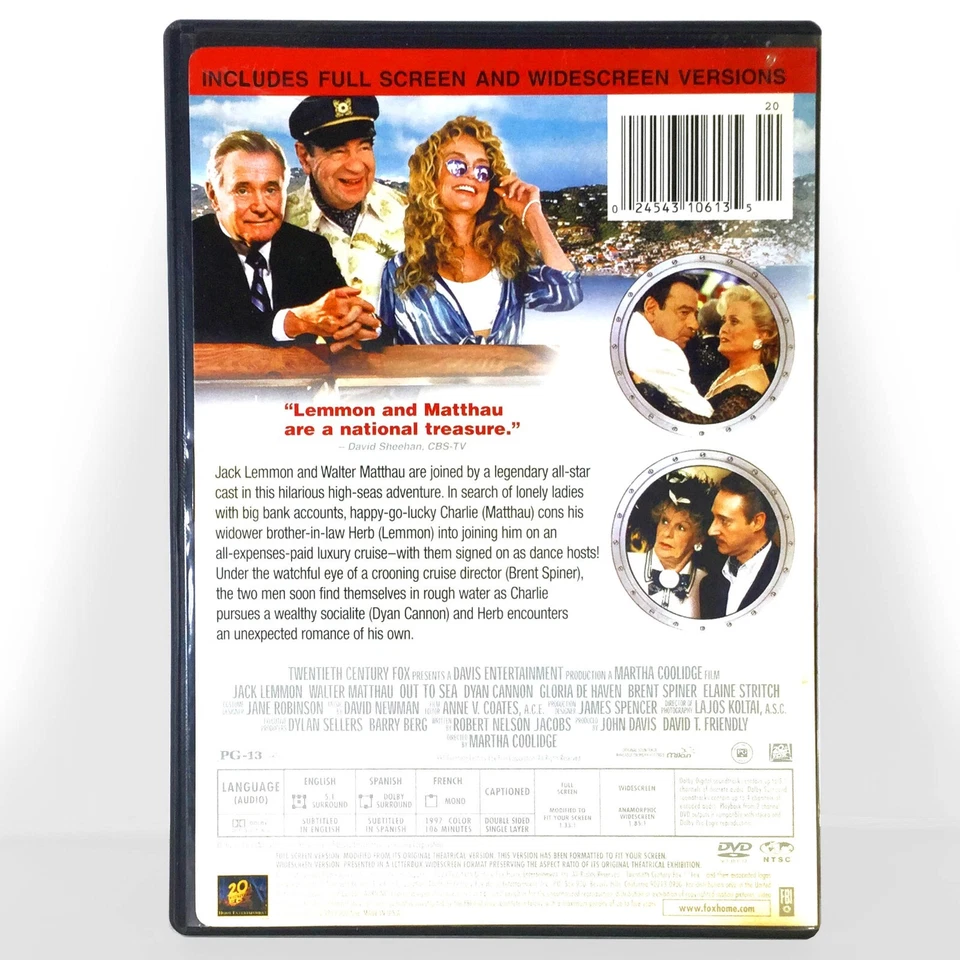 Out to Sea (DVD, 1997, Widescreen)   Jack Lemmon   Dyan Cannon   Walter Matthau Foto 2 de 3