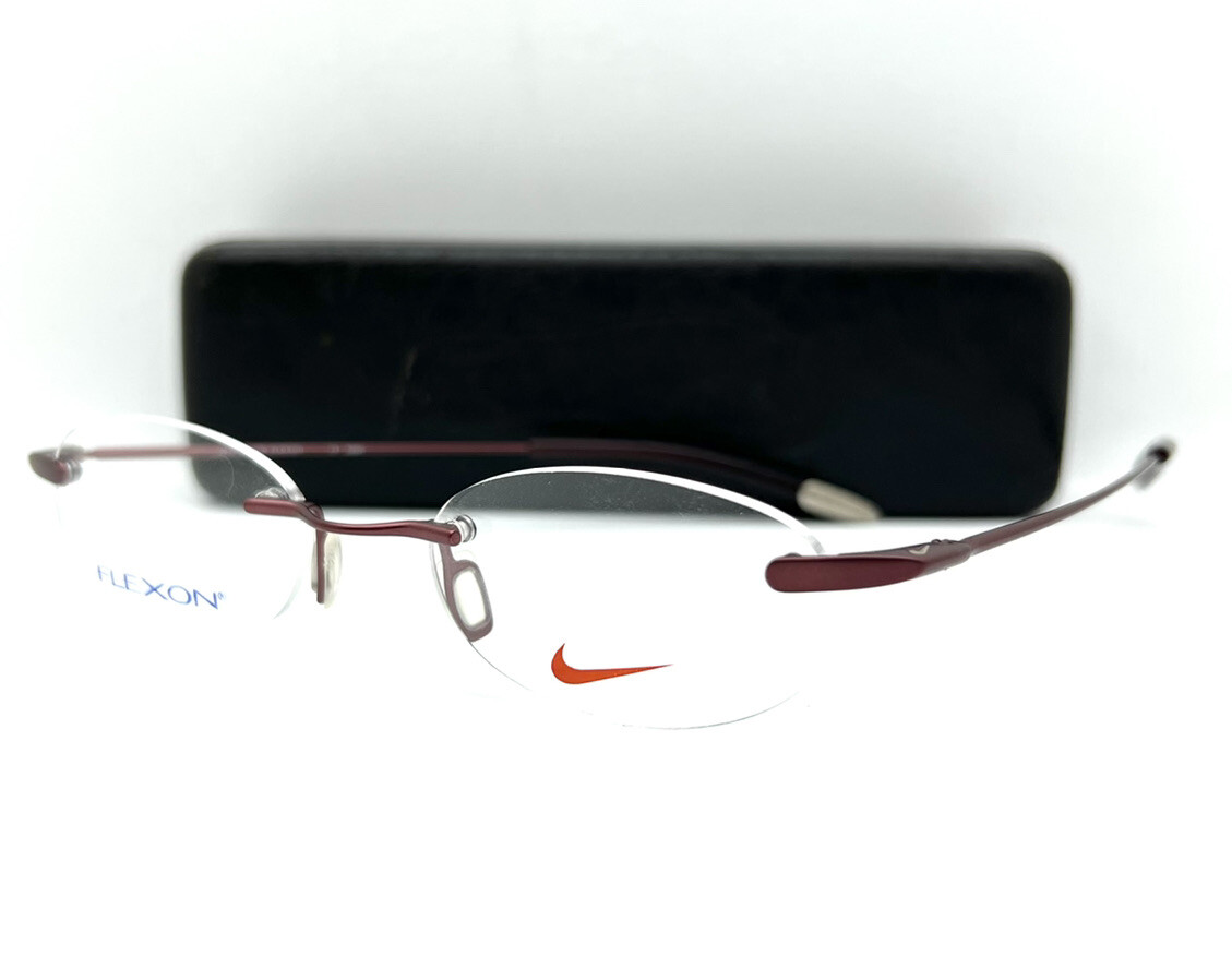 New Nike Eyeglasses Flexon 4072 615 Burgundy 47-17-140 With Case
