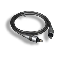 KNTK 12' Gray Toslink Audio Cable S/PDIF Digital Fiber Optical 5.0mm Connector