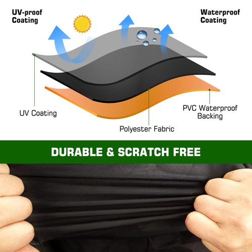 Black Universal ATV Cover Outdoor Waterproof Rain Dust UV Resistant Protection - Picture 5 of 17