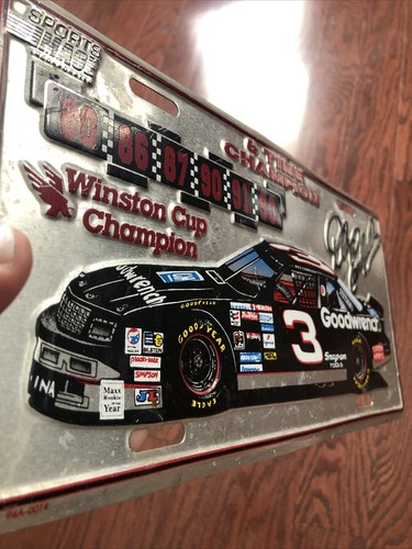 Vintage 1993 Dale Earnhardt 6 Time Champion License Plate, Metal Vanity Plate - Picture 4 of 8