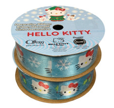 Hello Kitty Christmas Decorative Ribbon Spool 7/8in 9' 2015 Qty 2 Offray Sanrio