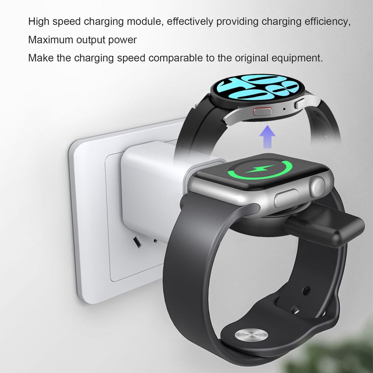 2in1 Wireless Watch Charger For Apple iWatch SE/Samsung