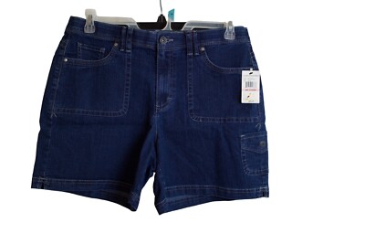 Gloria Vanderbilt Sienna Jean Shorts Blue Size 10 S2 | eBay
