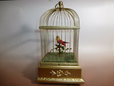AUTOMA MECCANICO VINTAGE FRANCESE BONTEMS SINGING BIRD CAGE BIRD (Guarda Video)